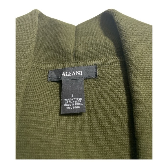 ALFANI Bell-Sleeve Collared Cardigan Women's Size L - Picture 8 of 14